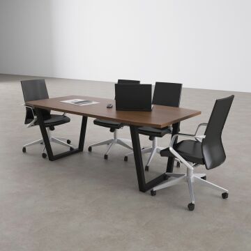 Aleos Toplantı Masası 300x90 - Ceviz+Antrasit