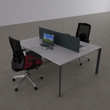 Five İkili Çalışma Masası 120x140 - Beyaz