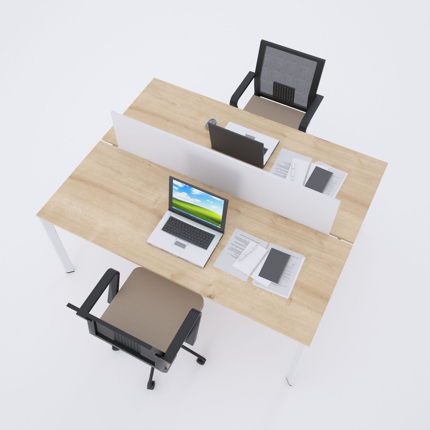 Five İkili Çalışma Masası 120x140 - Meşe