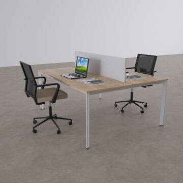 Five İkili Çalışma Masası 120x140 - Meşe