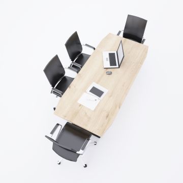 Aleos Toplantı Masası 300x90 - Meşe+Antrasit