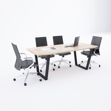 Aleos Toplantı Masası 300x90 - Meşe+Antrasit