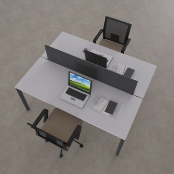 Five İkili Çalışma Masası 160x140 - Beyaz