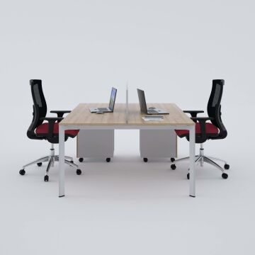 Five İkili Çalışma Masası 160x140 - Meşe