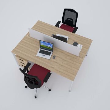 Five İkili Çalışma Masası 160x140 - Meşe