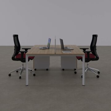 Five İkili Çalışma Masası 160x140 - Meşe