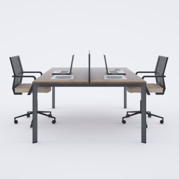 Five İkili Çalışma Masası 180x140 - Ceviz