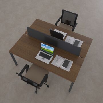 Five İkili Çalışma Masası 180x140 - Ceviz