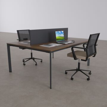 Five İkili Çalışma Masası 180x140 - Ceviz