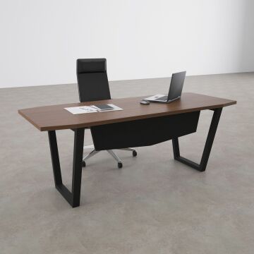 Aleos Tekli Yönetici Masası 160x90 - Ceviz+Antrasit