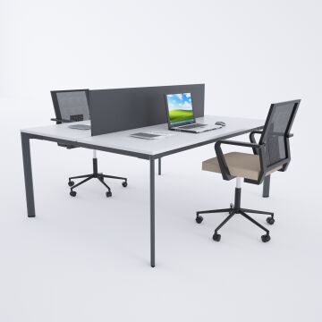 Five İkili Çalışma Masası 200x140 - Beyaz