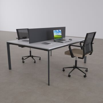 Five İkili Çalışma Masası 200x140 - Beyaz