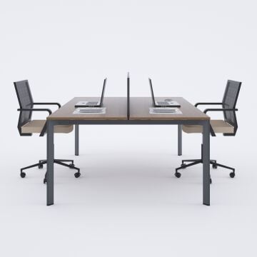 Five İkili Çalışma Masası 200x140 - Ceviz