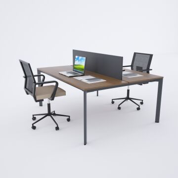 Five İkili Çalışma Masası 200x140 - Ceviz