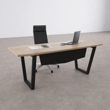 Aleos Tekli Yönetici Masası 160x90 - Meşe+Antrasit