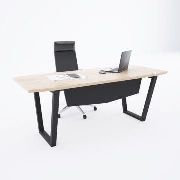 Aleos Tekli Yönetici Masası 180x90 - Meşe+Antrasit