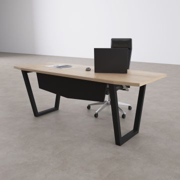Aleos Tekli Yönetici Masası 180x90 - Meşe+Antrasit