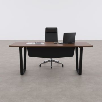 Aleos Tekli Yönetici Masası 200x90 - Ceviz+Antrasit