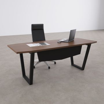 Aleos Tekli Yönetici Masası 200x90 - Ceviz+Antrasit