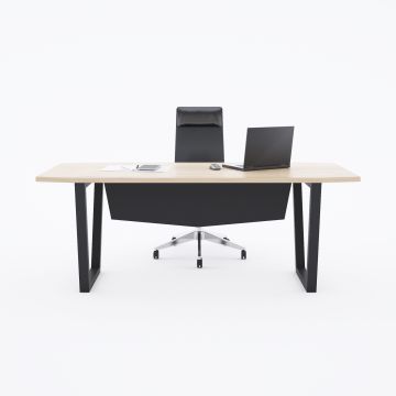 Aleos Tekli Yönetici Masası 200x90 - Meşe+Antrasit