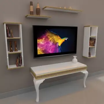 Lucca Varaklı Gizli Bölmeli Tv Ünitesi A2