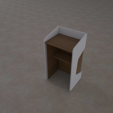 Kürsü 2 Ceviz+Beyaz