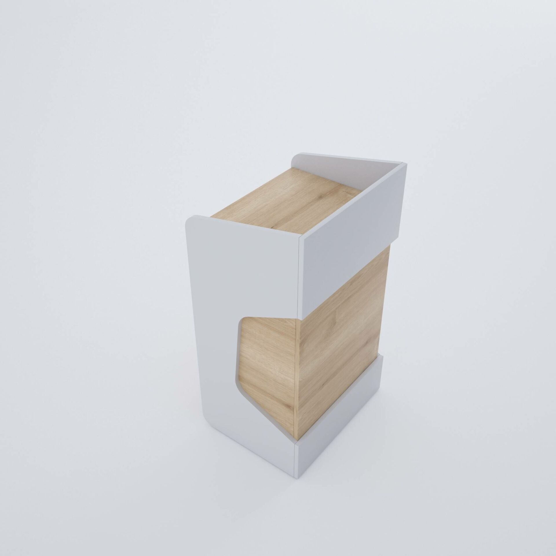 Kürsü 2 Meşe+Beyaz