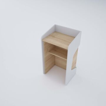 Kürsü 2 Meşe+Beyaz