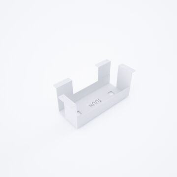 Tekli Metal Masa Altı Kablo Tavası Beyaz