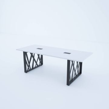 Karm Toplantı Masası 220x90 - Beyaz