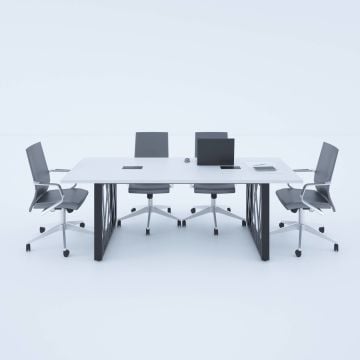 Karm Toplantı Masası 220x90 - Beyaz