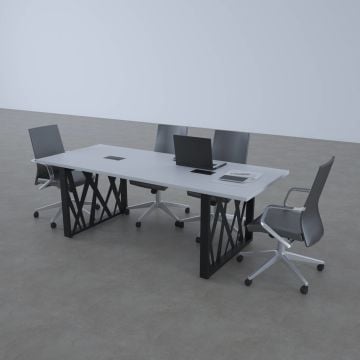 Karm Toplantı Masası 220x90 - Beyaz