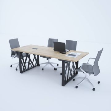 Karm Toplantı Masası 220x90 - Meşe