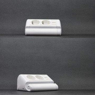 Masa Üstü Bürotik Priz Sistemi 12'li Modül - Beyaz