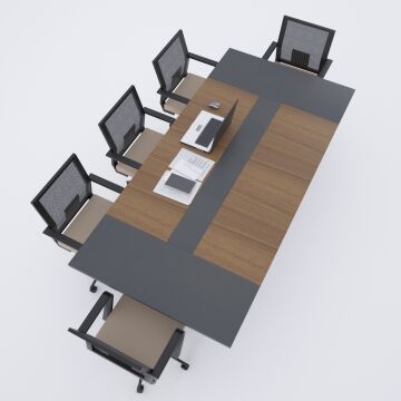Double Toplantı Masası Ceviz