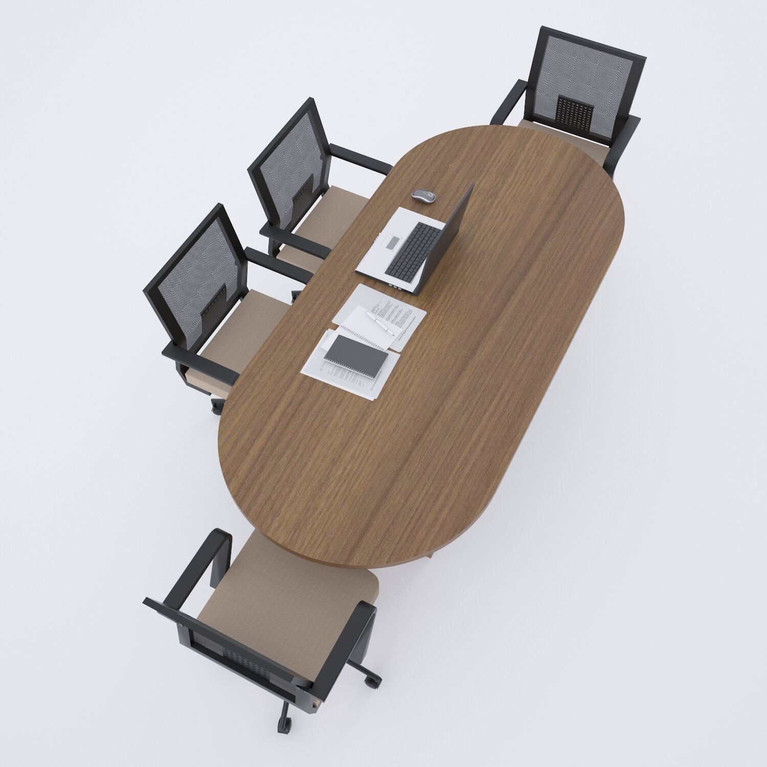 Oval Toplantı Masası Ceviz