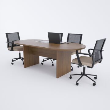 Oval Toplantı Masası Ceviz