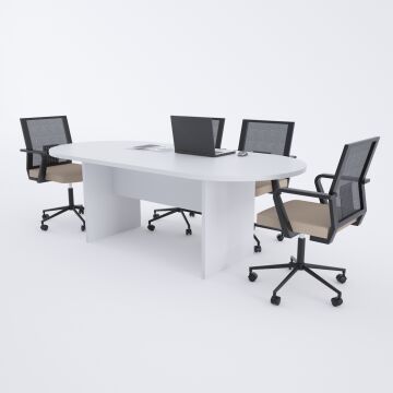 Oval Toplantı Masası Beyaz