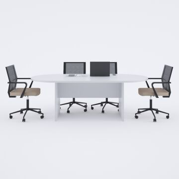 Oval Toplantı Masası Beyaz