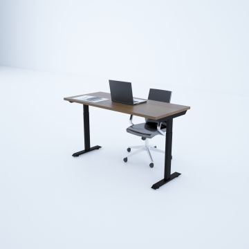 ToHi Desk - Yükseklik Ayarlı Masa 120x80 - Ceviz+Siyah