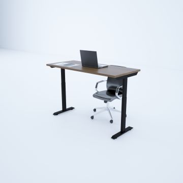 ToHi Desk - Yükseklik Ayarlı Masa 120x80 - Ceviz+Siyah
