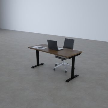 ToHi Desk - Yükseklik Ayarlı Masa 120x80 - Ceviz+Siyah