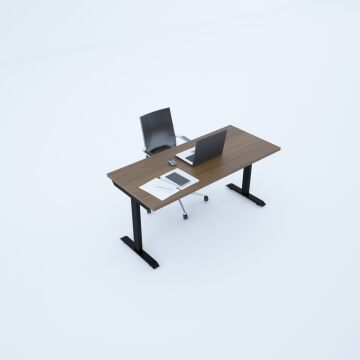 ToHi Desk - Yükseklik Ayarlı Masa 140x80 - Ceviz+Siyah