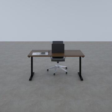 ToHi Desk - Yükseklik Ayarlı Masa 140x80 - Ceviz+Siyah
