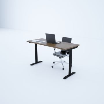 ToHi Desk - Yükseklik Ayarlı Masa 160x80 - Ceviz+Siyah
