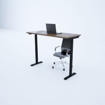 ToHi Desk - Yükseklik Ayarlı Masa 180x80 - Ceviz+Siyah