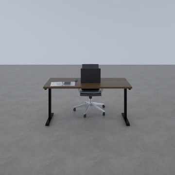 ToHi Desk - Yükseklik Ayarlı Masa 180x80 - Ceviz+Siyah