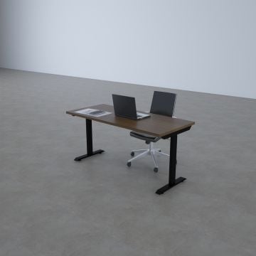 ToHi Desk - Yükseklik Ayarlı Masa 180x80 - Ceviz+Siyah