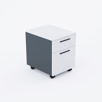 1 Çekmece 1 Kapaklı Hareketli Keson Beyaz