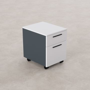 1 Çekmece 1 Kapaklı Hareketli Keson Beyaz